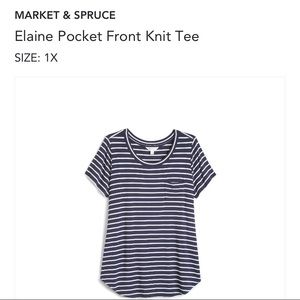 Navy blue with white stripes tee shirt